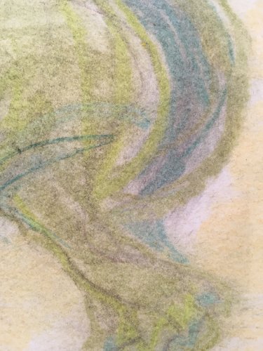 Dessin  Craie Grasse Art Brut Outsider 1973 Surréaliste Goha