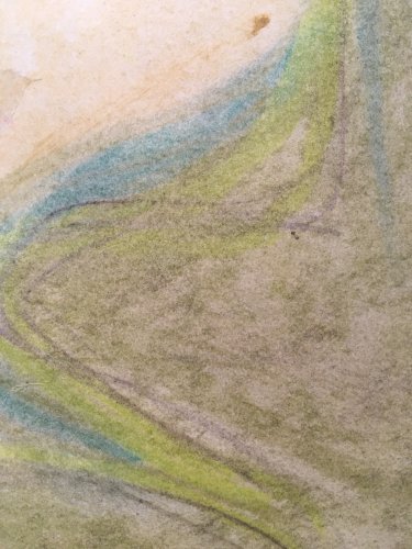 Dessin  Craie Grasse Art Brut Outsider 1973 Surréaliste Goha