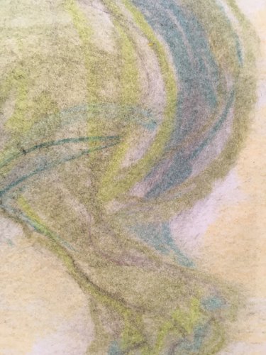 Dessin  Craie Grasse Art Brut Outsider 1973 Surréaliste Goha