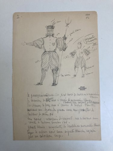 Dessin Crayon 1830 XIXe Jules Robert Auguste Étude Jeu De Carte Art Ancien