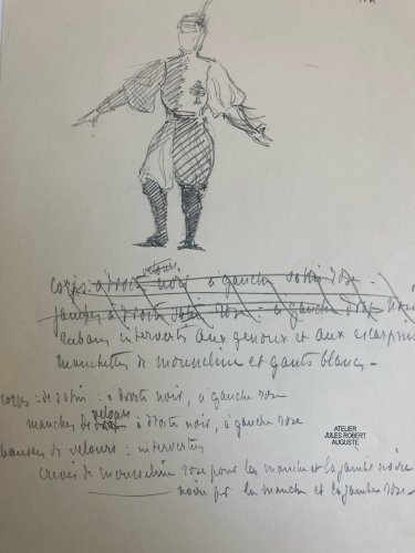 Dessin Crayon 1830 XIXe Jules Robert Auguste Étude Jeu De Carte Art Ancien
