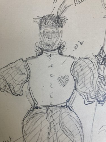 Dessin Crayon 1830 XIXe Jules Robert Auguste Étude Jeu De Carte Art Ancien