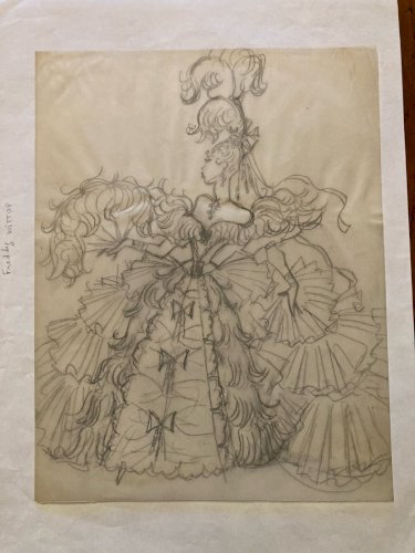 Dessin Crayon Calque 1920 Art Déco Femme Freddy Wittop Vintage Ancien Art