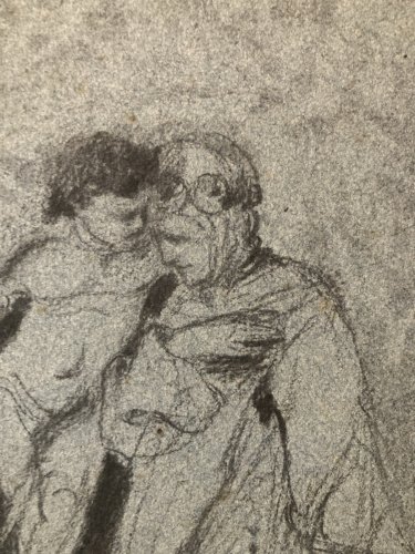 dessin crayon Jesus Christ XIXe art Religion A Identifier Ancien