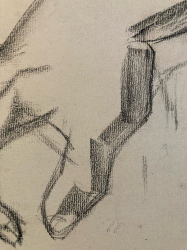 dessin Crayon Papier Homme Cubiste Cubisme Portrait Alain 1956 A Identifier Art