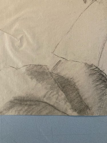 Dessin Crayon Portrait Barbe Homme Buste Évêque Cardinal Art XIXe Drawing 1880