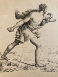 Pencil Drawing Portrait Warrior 19th Century To Identify Art Rome Roman Art