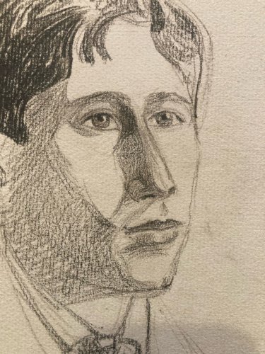 Dessin Crayon Portrait Homme Post Cubiste Cubisme Ancien A Identifier Art 1920