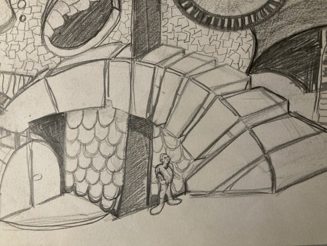 Dessin Crayon Projet Habitat Architecture 1980 Maison A Identifier Art