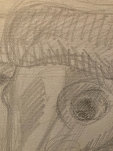 Dessin Crayon Vache art Corrida Tauromachie 1960 Animal Taureau Drawing Old XXe