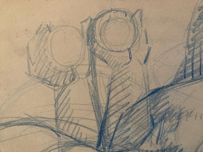 Dessin Cubisme Cubiste École Française Femme Atelier Académique Ancien 1950