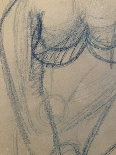 Dessin Cubisme Cubiste École Française Femme Atelier Académique Art 1950