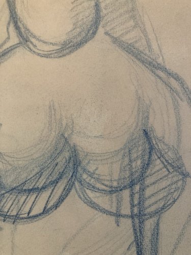 Dessin Cubisme Cubiste École Française Femme Atelier Académique Art 1950