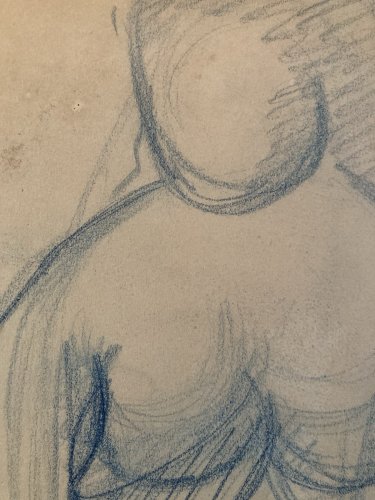 Dessin Cubisme Cubiste École Française Femme Atelier Académique Art 1950