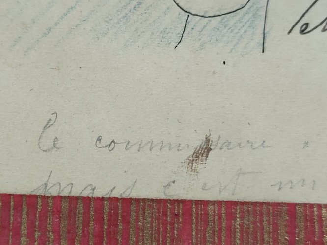 DESSIN DE PETITJEAN SOUS VERRE
