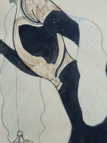 DESSIN DE PETITJEAN SOUS VERRE