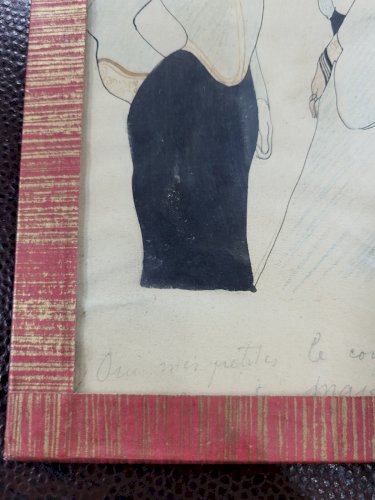DESSIN DE PETITJEAN SOUS VERRE