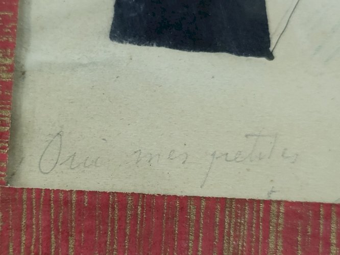 DESSIN DE PETITJEAN SOUS VERRE