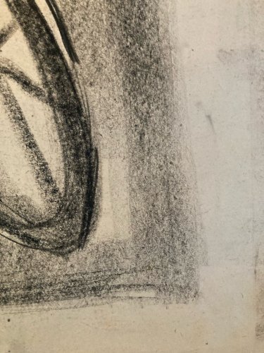 Dessin Drawing Fusain Peintre Art 1950 Vélo Futurisme Futuriste Cubisme Ancien