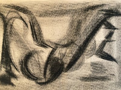 Drawing Charcoal Painting Art 1950 Futurism Constructivism Abstract They