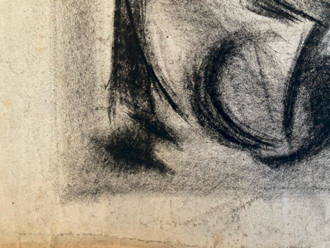 Dessin Drawing Fusain Peinture Art 1950 Futurisme Constructivisme Abstrait Ils