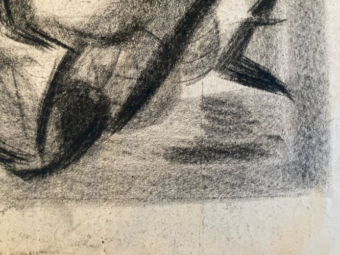 Dessin Drawing Fusain Peinture Art 1950 Futurisme Constructivisme Abstrait Ils