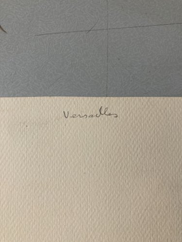Dessin Encre 1918 Nourrigat Emile Hameau De La Reine Versailles Roi