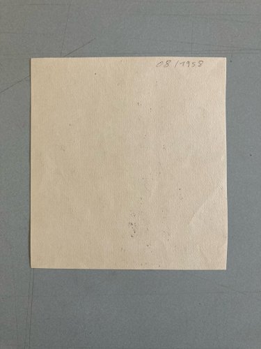 Dessin Encre 1959 Portrait Tête De Homme Barbe À Identifier Ancien Art
