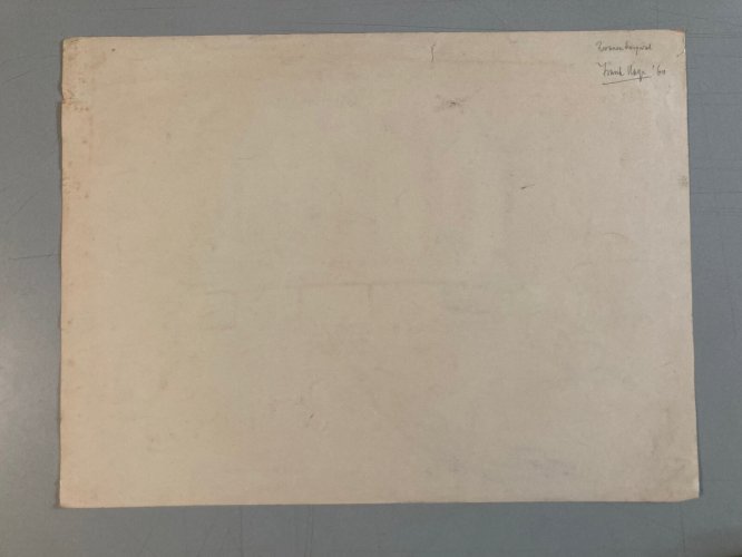 Dessin encre 1960  Amsterdam Canal Hollande Ancien Frank Hage Artiste