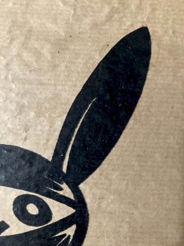 Dessin Encre Graffiti Peinture Sur Papier Portrait Lapin Bad Rab Rabbit Signé