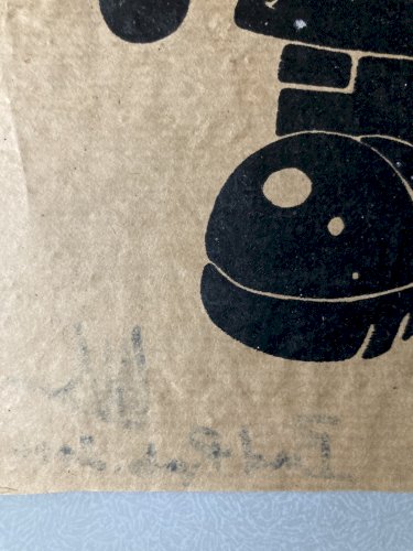 Dessin Encre Graffiti Peinture Sur Papier Portrait Lapin Bad Rab Rabbit Signé