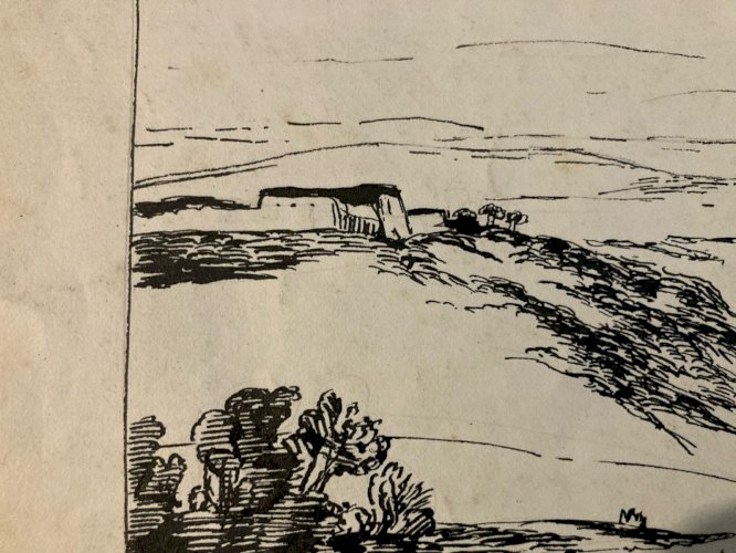 Dessin Encre Napoleon Militaire Militaria 1842 Nicolas-Toussaint CHARLET ?