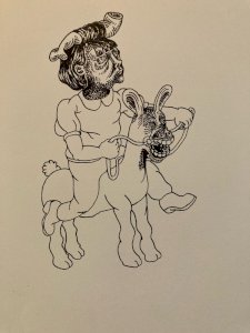 Ink Drawing Paper Art Horse Animal Expressionist Expressionism