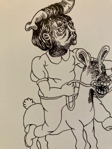 Dessin Encre Papier Art Cheval Animal Expressionniste Expressionnisme Drawing