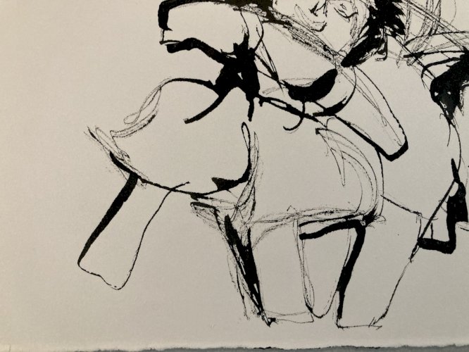 Dessin Encre Portrait Poupée Expressionniste Expressionnisme 1980 Drawing Art