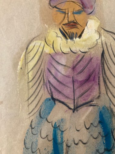 Dessin Expressionisme Allemand Encre Gouache 1920 Expressionniste