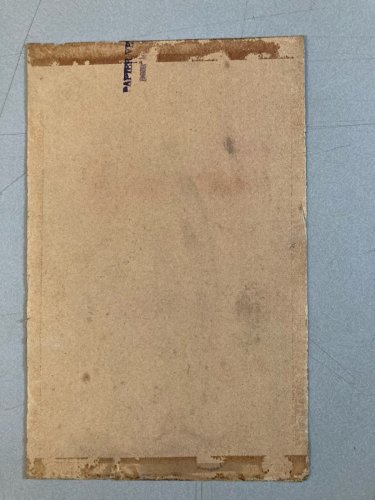 Dessin Fusain 1920 Océan Mer Bretagne ?Papier Art Deco Ancien  Epoque