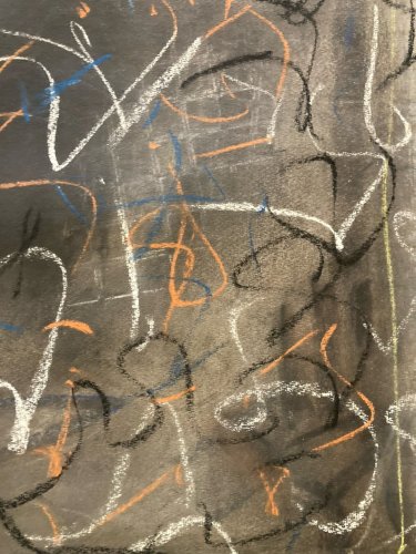 Dessin Fusain Drawing Marcel Melot Abstraction Expressionnisme Abstrait 1980 Art