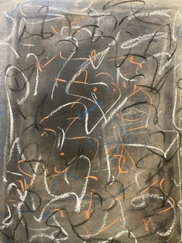 Dessin Fusain Drawing Marcel Melot Abstraction Expressionnisme Abstrait 1980 Art