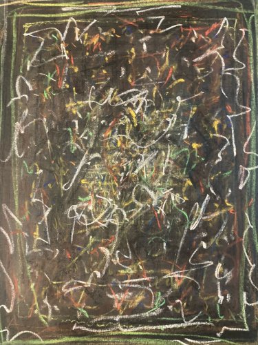 Dessin Fusain Peintre Art Marcel Melot Abstraction Expressionnisme 1980 Abstrait