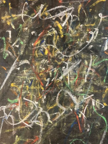 Dessin Fusain Peintre Art Marcel Melot Abstraction Expressionnisme 1980 Abstrait