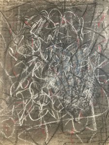 Dessin Fusain Peintre Art Marcel Melot Abstraction Expressionnisme Abstrait 1980