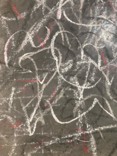 Dessin Fusain Peintre Art Marcel Melot Abstraction Expressionnisme Abstrait 1980
