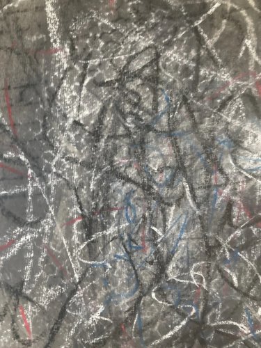 Dessin Fusain Peintre Art Marcel Melot Abstraction Expressionnisme Abstrait 1980