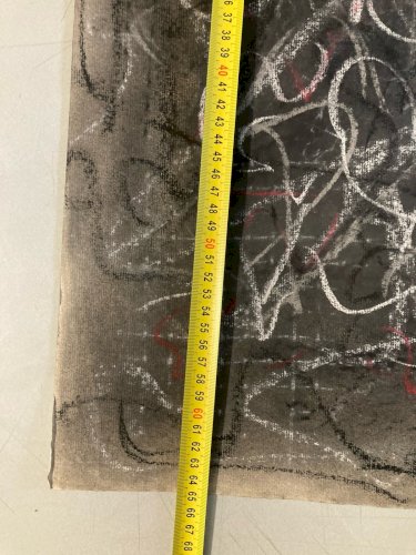 Dessin Fusain Peintre Art Marcel Melot Abstraction Expressionnisme Abstrait 1980