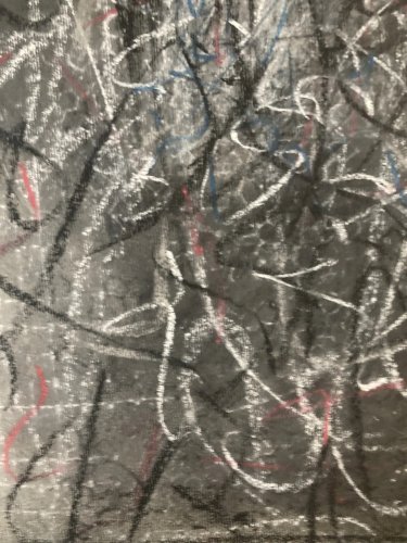 Dessin Fusain Peintre Art Marcel Melot Abstraction Expressionnisme Abstrait 1980