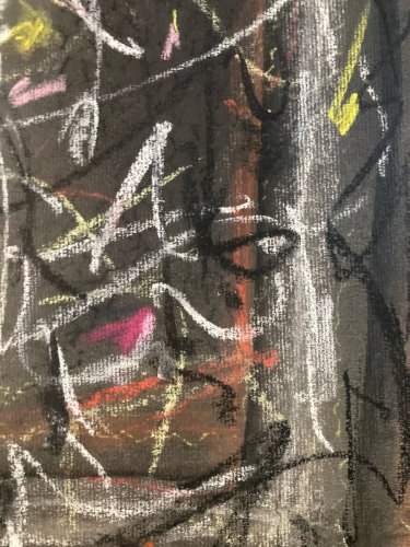 Dessin Fusain Peintre Marcel Melot Abstraction Expressionnisme Abstrait 1980 Art