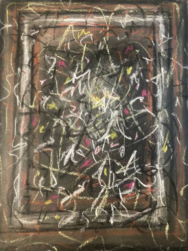 Dessin Fusain Peintre Marcel Melot Abstraction Expressionnisme Abstrait 1980 Art