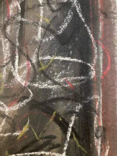 Dessin Fusain Peintre Marcel Melot Abstraction Expressionnisme Art Abstrait 1980
