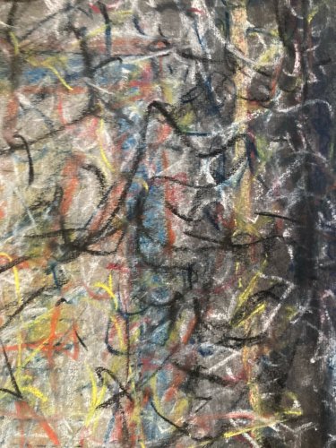Dessin Fusain Peintre Marcel Melot Art Abstraction Expressionnisme Abstrait 1980